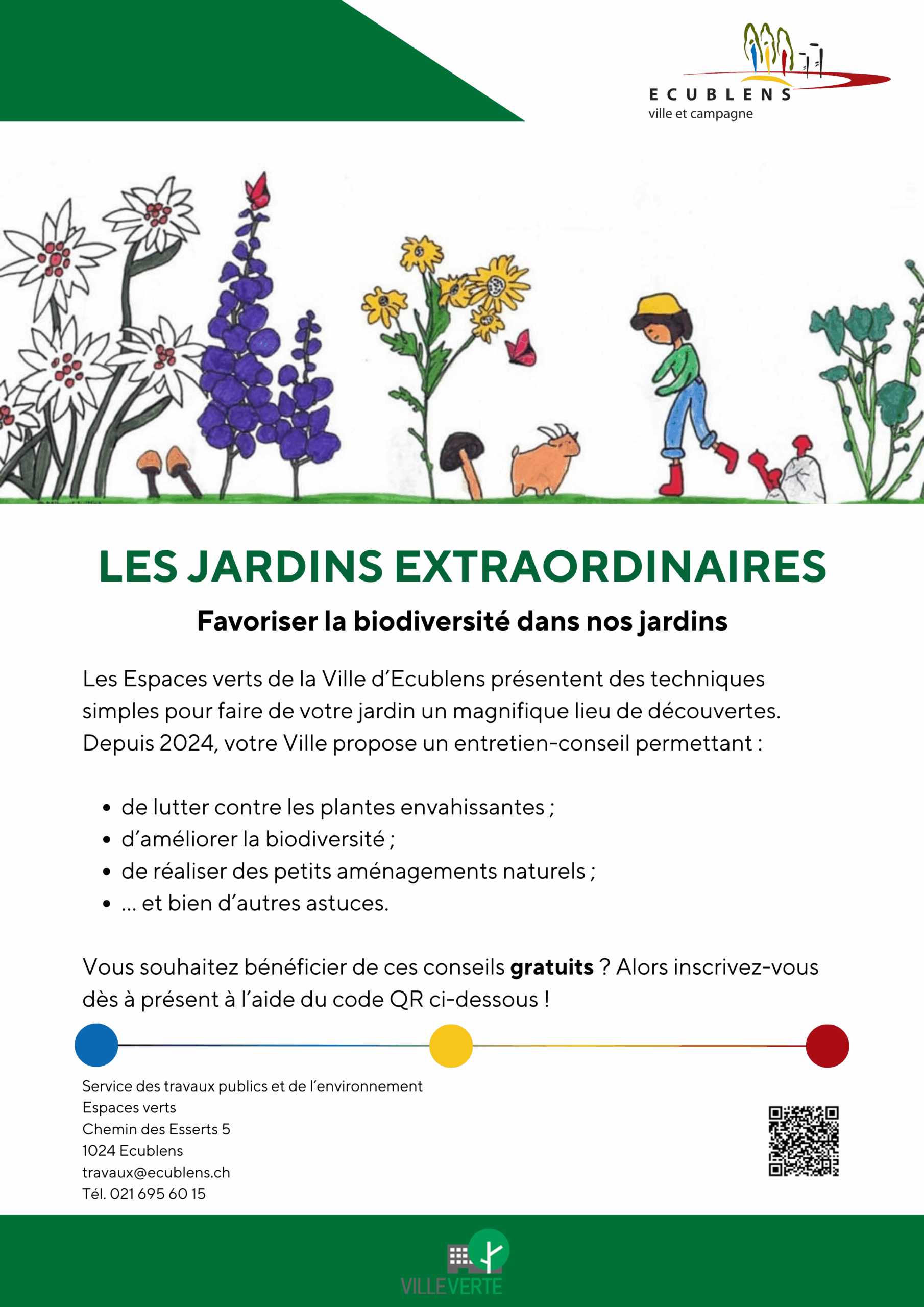 Affiche du jardin extraordinaire Ecublens VD 2025.